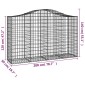 vidaXL Συρματοκιβώτια Τοξωτά 25 τεμ. 200x50x120/140 εκ. Γαλβαν. Ατσάλι