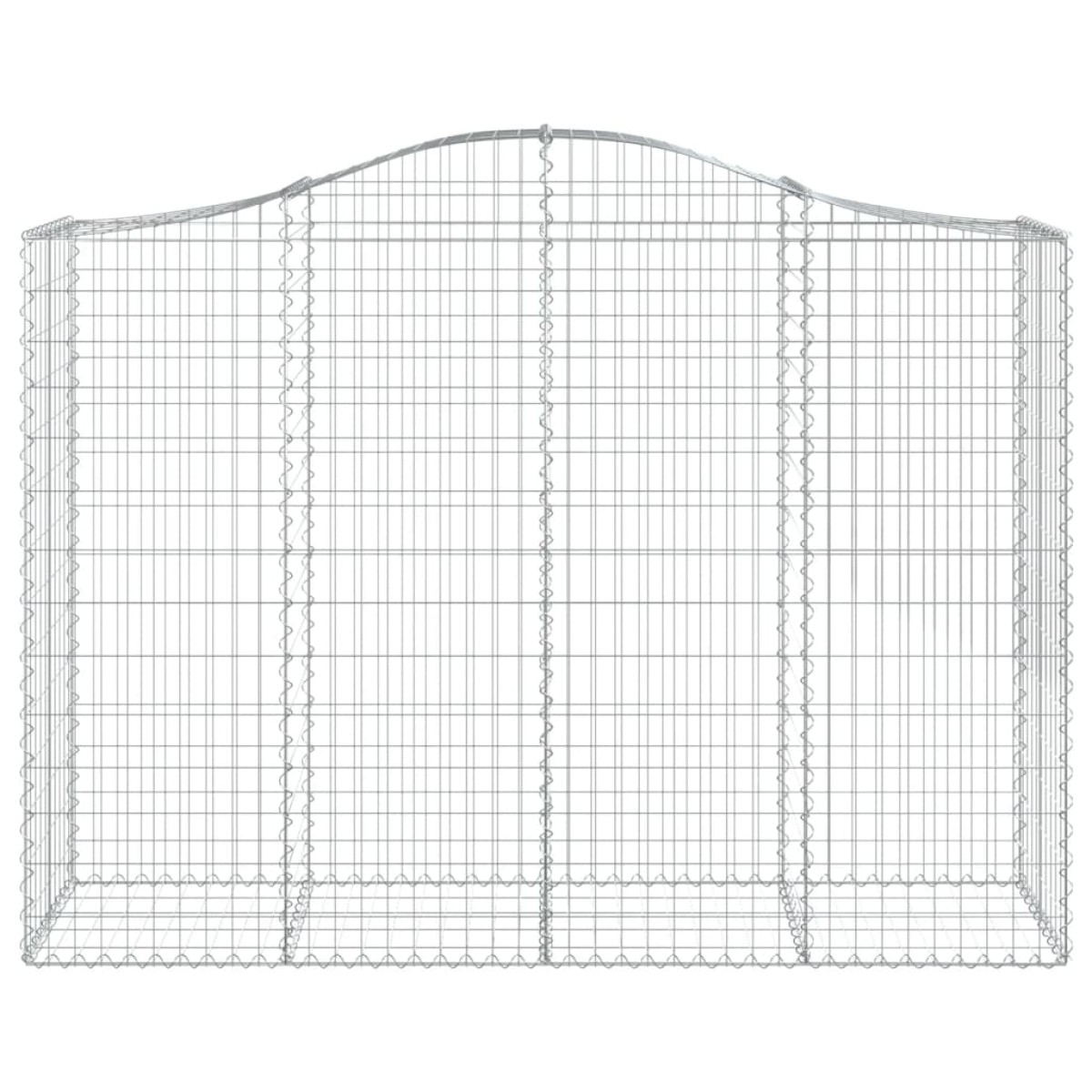 vidaXL Συρματοκιβώτια Τοξωτά 4 τεμ. 200x50x140/160 εκ. Γαλβαν. Ατσάλι