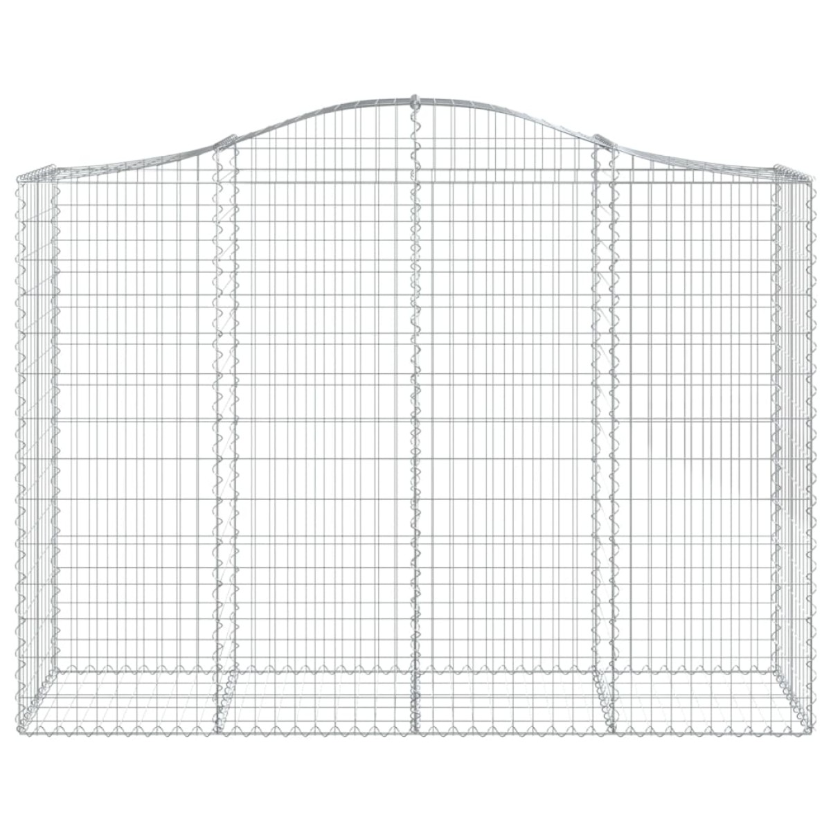 vidaXL Συρματοκιβώτια Τοξωτά 6 τεμ. 200x50x140/160 εκ. Γαλβαν. Ατσάλι