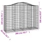 vidaXL Συρματοκιβώτια Τοξωτά 9 τεμ. 200x50x140/160 εκ. Γαλβαν. Ατσάλι