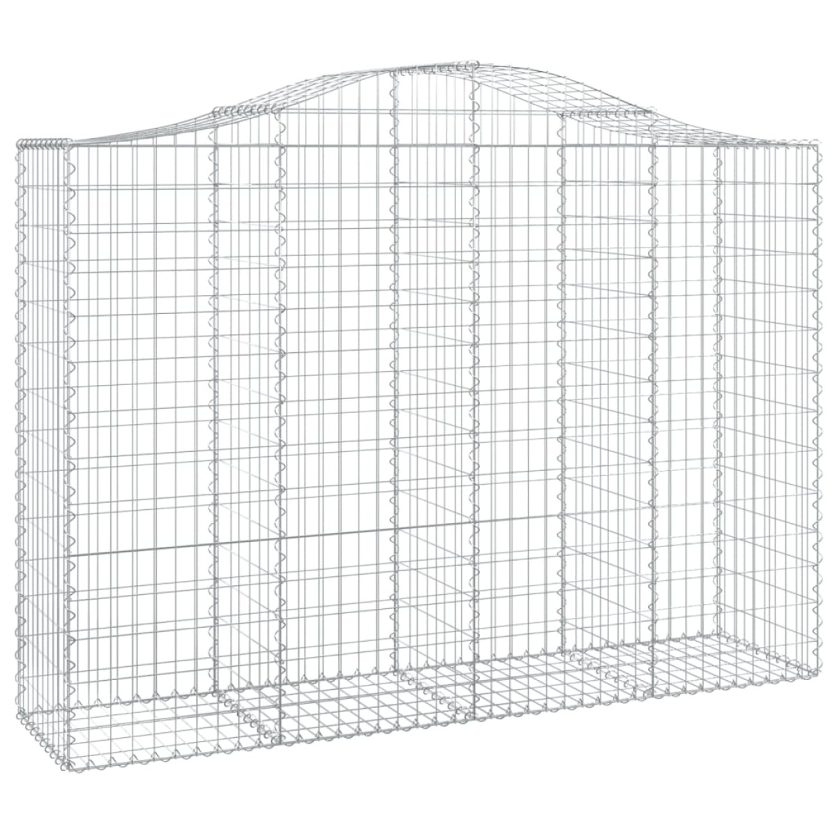 vidaXL Συρματοκιβώτια Τοξωτά 10 τεμ. 200x50x140/160 εκ. Γαλβαν. Ατσάλι