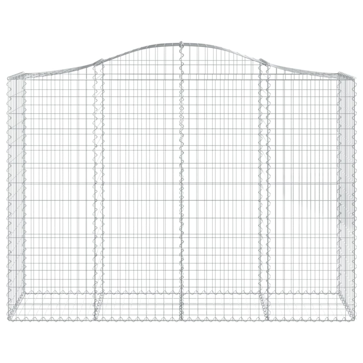 vidaXL Συρματοκιβώτια Τοξωτά 10 τεμ. 200x50x140/160 εκ. Γαλβαν. Ατσάλι