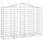 vidaXL Συρματοκιβώτια Τοξωτά 12 τεμ. 200x50x140/160 εκ. Γαλβαν. Ατσάλι