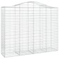 vidaXL Συρματοκιβώτια Τοξωτά 3 τεμ. 200x50x160/180 εκ. Γαλβαν. Ατσάλι