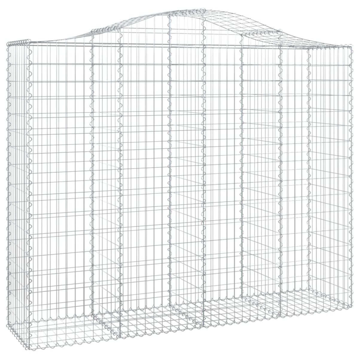 vidaXL Συρματοκιβώτια Τοξωτά 4 τεμ. 200x50x160/180 εκ. Γαλβαν. Ατσάλι