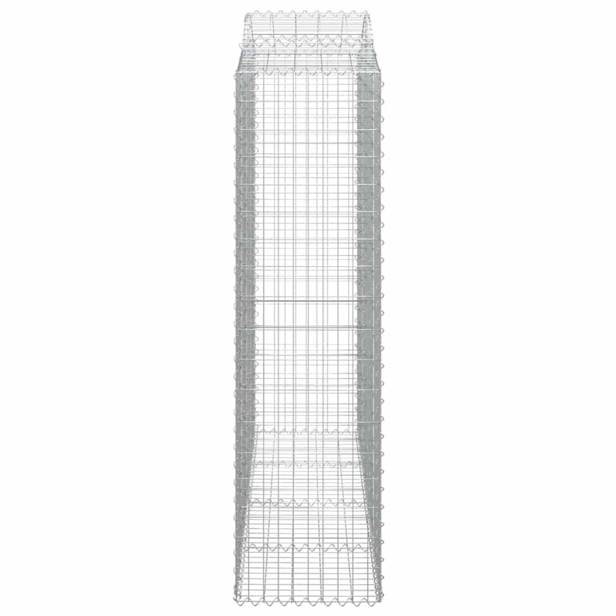vidaXL Συρματοκιβώτια Τοξωτά 2 τεμ. 200x50x180/200 εκ. Γαλβαν. Ατσάλι