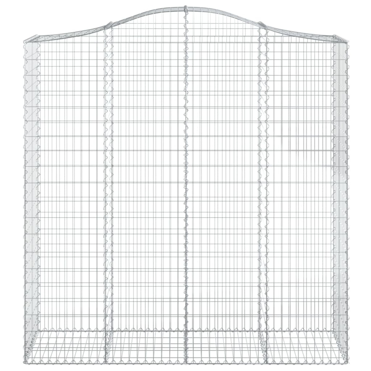 vidaXL Συρματοκιβώτια Τοξωτά 3 τεμ. 200x50x200/220 εκ. Γαλβαν. Ατσάλι