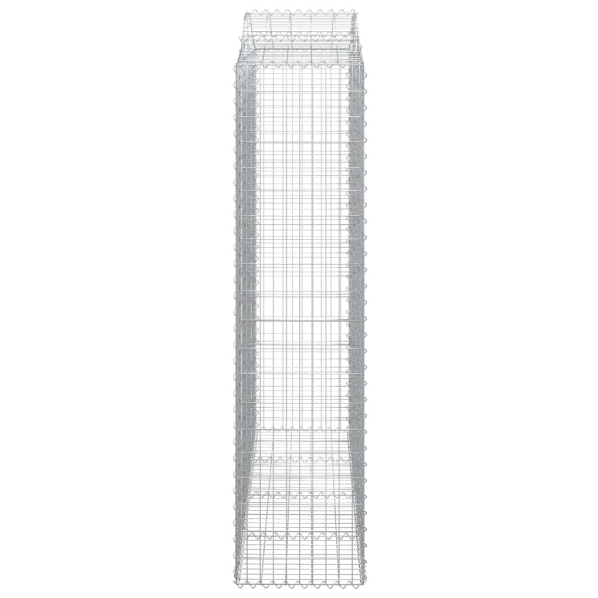 vidaXL Συρματοκιβώτια Τοξωτά 3 τεμ. 200x50x200/220 εκ. Γαλβαν. Ατσάλι