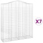 vidaXL Συρματοκιβώτια Τοξωτά 7 τεμ. 200x50x220/240 εκ. Γαλβαν. Ατσάλι