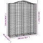 vidaXL Συρματοκιβώτια Τοξωτά 8 τεμ. 200x50x220/240 εκ. Γαλβαν. Ατσάλι