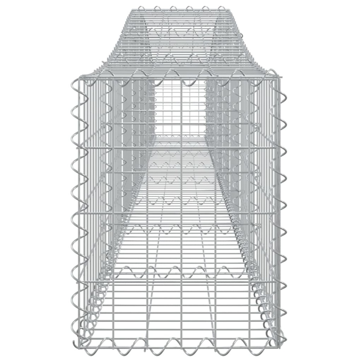 vidaXL Συρματοκιβώτια Τοξωτά 2 τεμ. 400x30x40/60 εκ. Γαλβαν. Ατσάλι