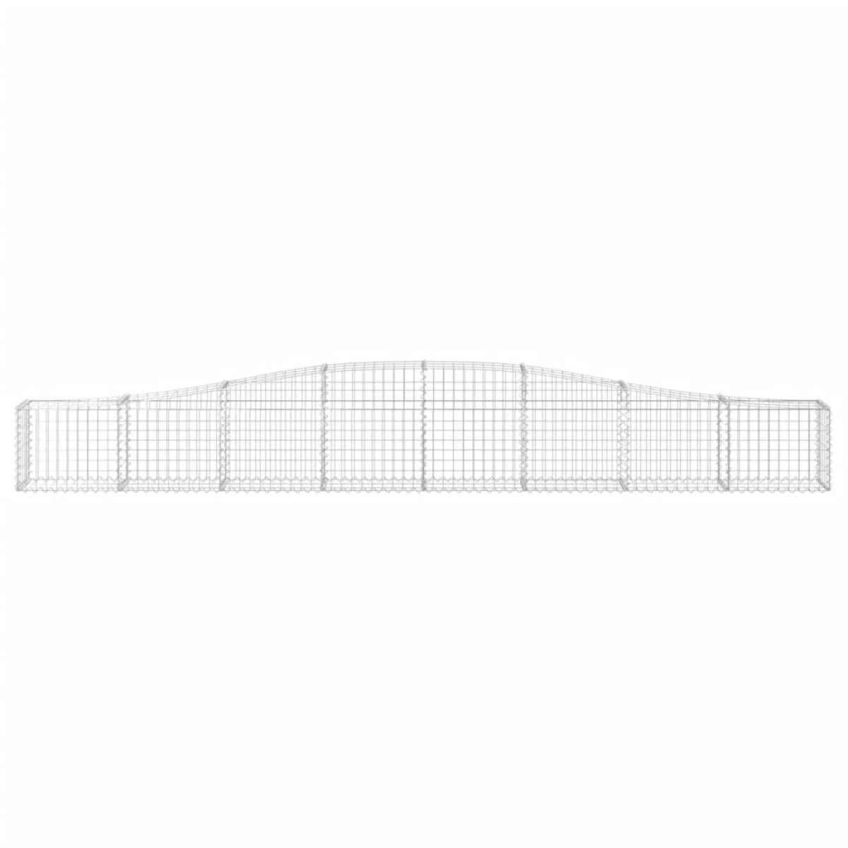 vidaXL Συρματοκιβώτια Τοξωτά 4 τεμ. 400x30x40/60 εκ. Γαλβαν. Ατσάλι