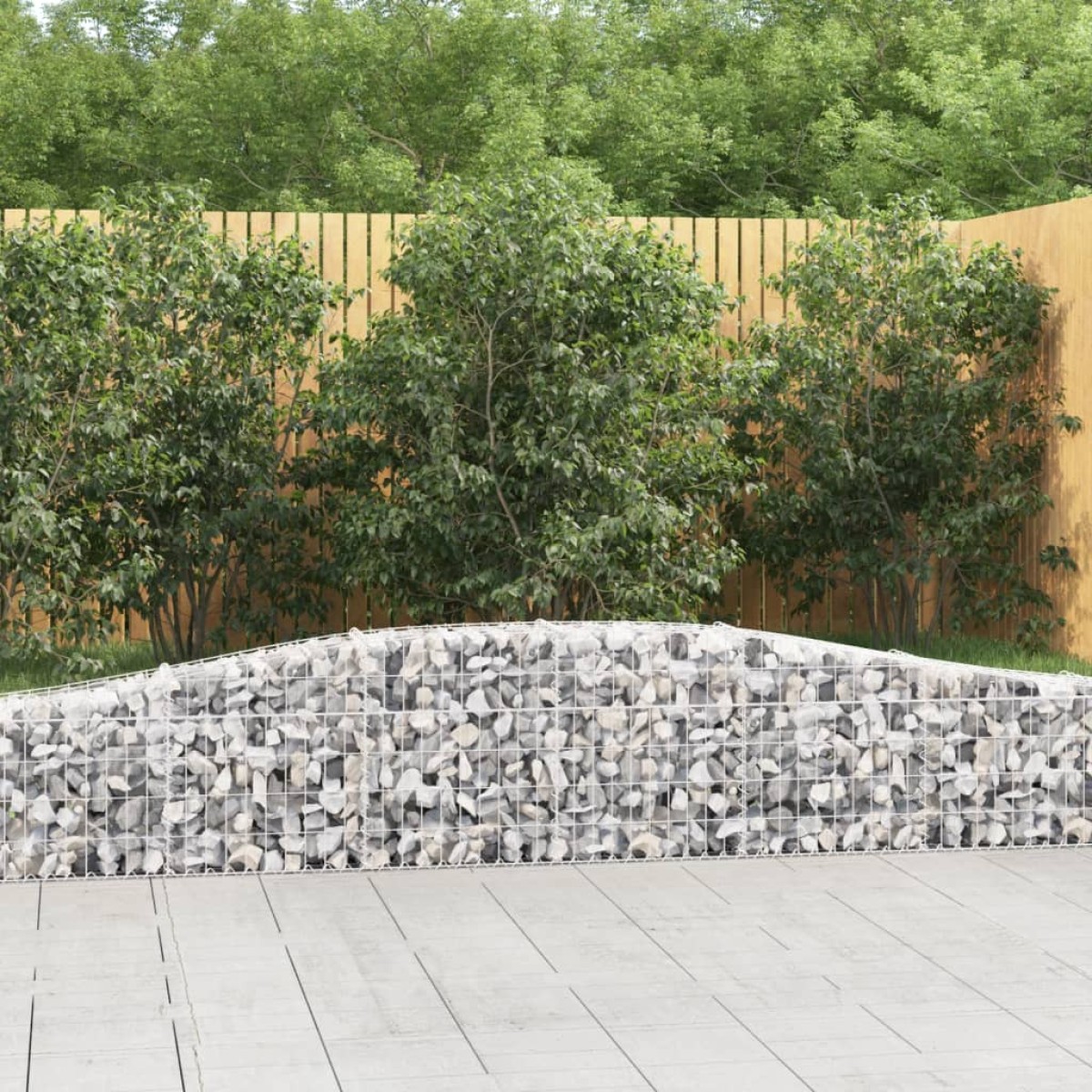 vidaXL Συρματοκιβώτια Τοξωτά 5 τεμ. 400x30x40/60 εκ. Γαλβαν. Ατσάλι