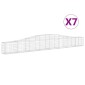vidaXL Συρματοκιβώτια Τοξωτά 7 τεμ. 400x30x40/60 εκ. Γαλβαν. Ατσάλι