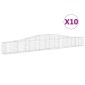 vidaXL Συρματοκιβώτια Τοξωτά 10 τεμ. 400x30x40/60 εκ. Γαλβαν. Ατσάλι