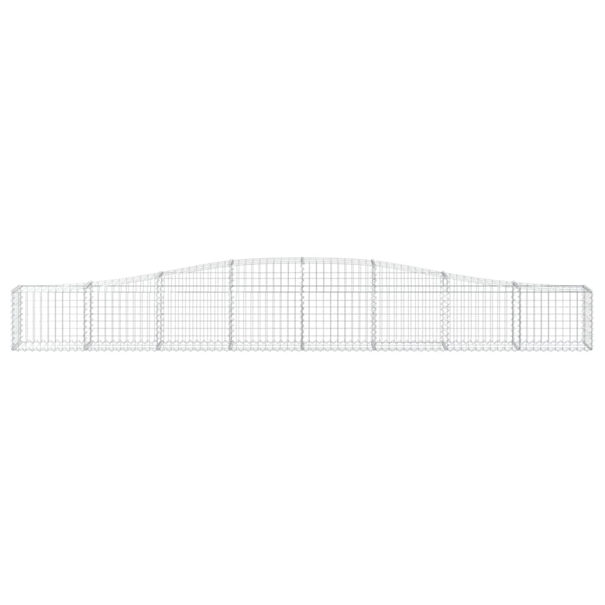 vidaXL Συρματοκιβώτια Τοξωτά 10 τεμ. 400x30x40/60 εκ. Γαλβαν. Ατσάλι
