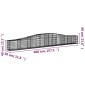 vidaXL Συρματοκιβώτια Τοξωτά 10 τεμ. 400x30x40/60 εκ. Γαλβαν. Ατσάλι