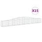 vidaXL Συρματοκιβώτια Τοξωτά 15 τεμ. 400x30x40/60 εκ. Γαλβαν. Ατσάλι