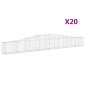 vidaXL Συρματοκιβώτια Τοξωτά 20 τεμ. 400x30x40/60 εκ. Γαλβαν. Ατσάλι