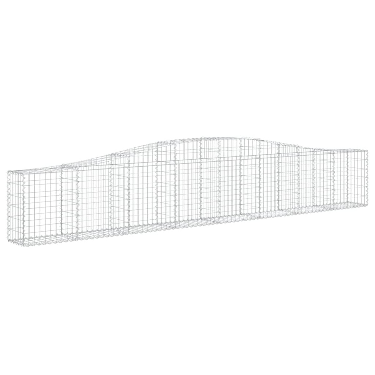 vidaXL Συρματοκιβώτια Τοξωτά 2 τεμ. 400x30x60/80 εκ. Γαλβαν. Ατσάλι