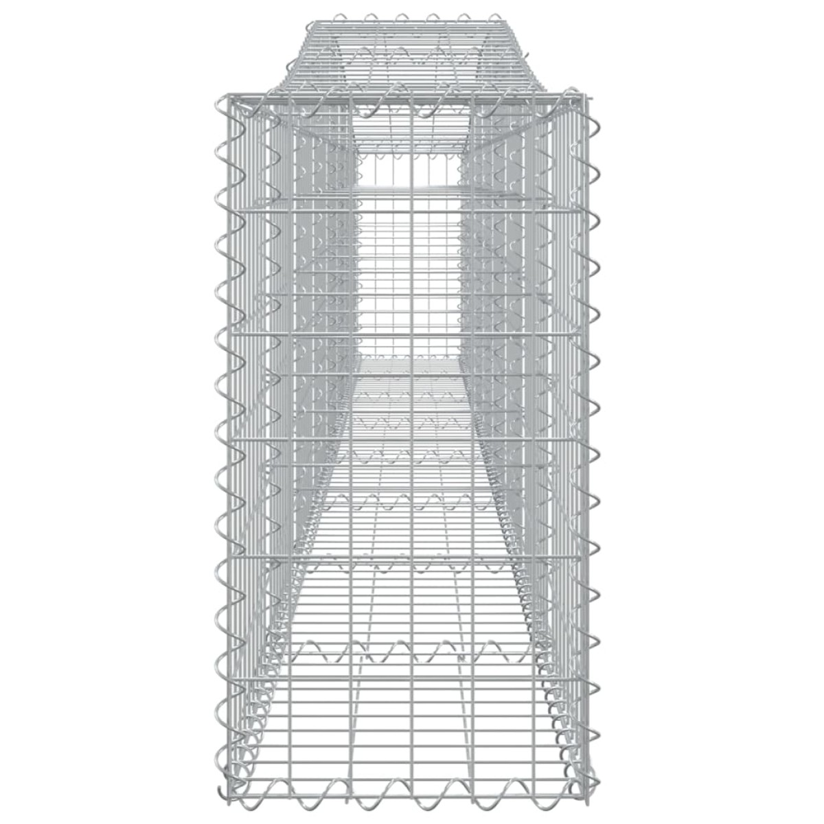vidaXL Συρματοκιβώτια Τοξωτά 2 τεμ. 400x30x60/80 εκ. Γαλβαν. Ατσάλι
