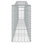 vidaXL Συρματοκιβώτια Τοξωτά 2 τεμ. 400x30x60/80 εκ. Γαλβαν. Ατσάλι