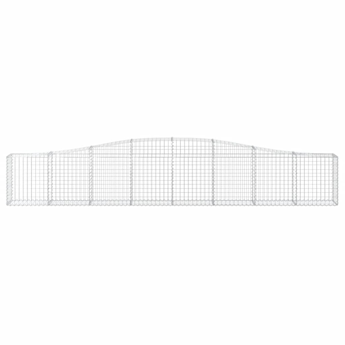 vidaXL Συρματοκιβώτια Τοξωτά 3 τεμ. 400x30x60/80 εκ. Γαλβαν. Ατσάλι
