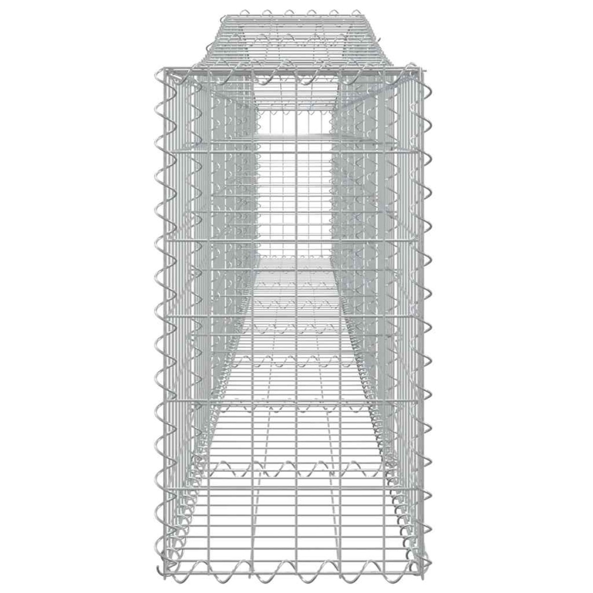 vidaXL Συρματοκιβώτια Τοξωτά 3 τεμ. 400x30x60/80 εκ. Γαλβαν. Ατσάλι