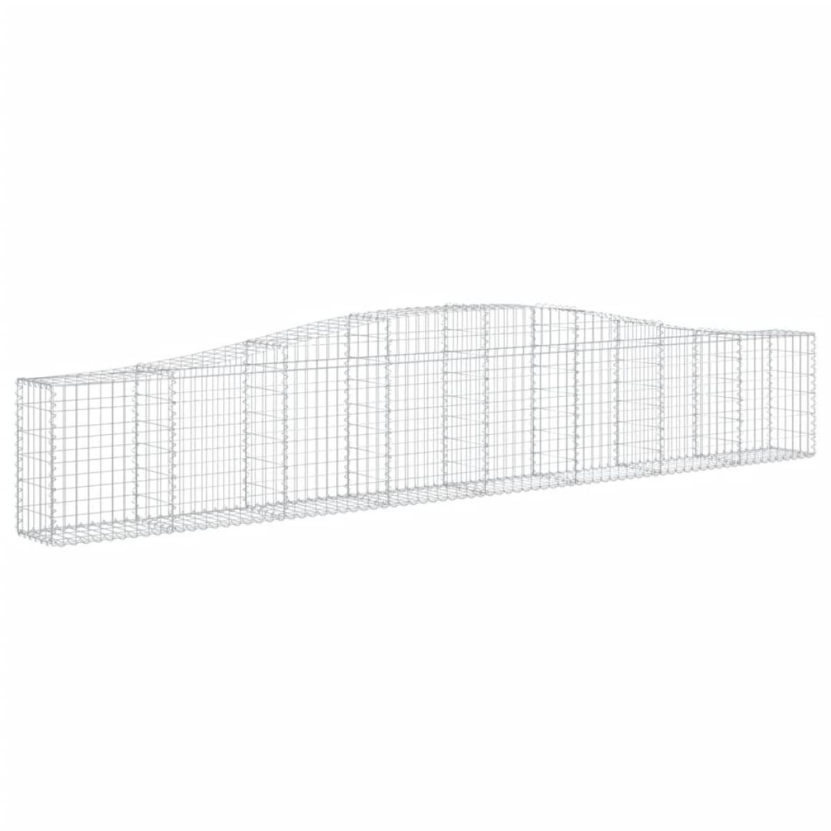 vidaXL Συρματοκιβώτια Τοξωτά 4 τεμ. 400x30x60/80 εκ. Γαλβαν. Ατσάλι