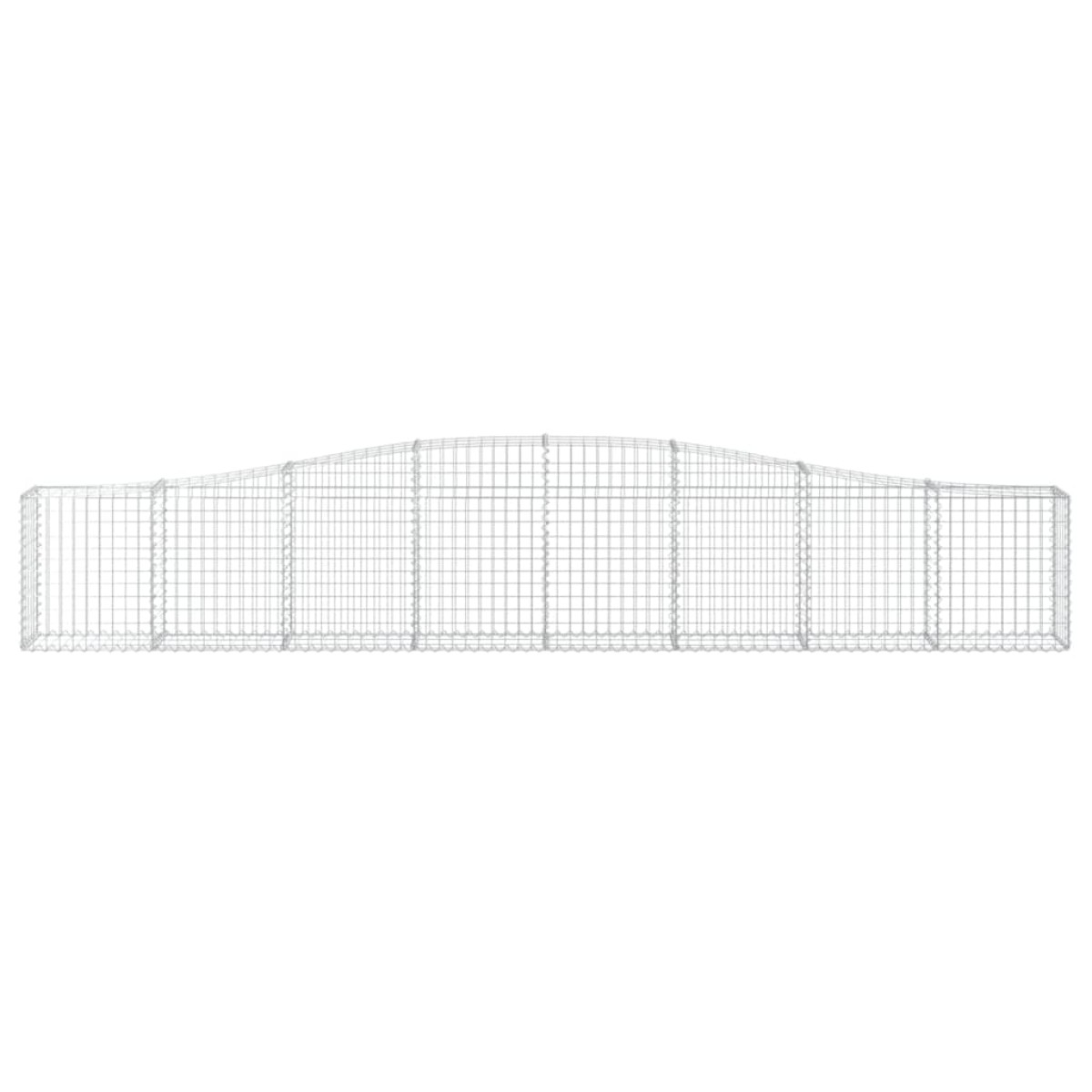 vidaXL Συρματοκιβώτια Τοξωτά 8 τεμ. 400x30x60/80 εκ. Γαλβαν. Ατσάλι