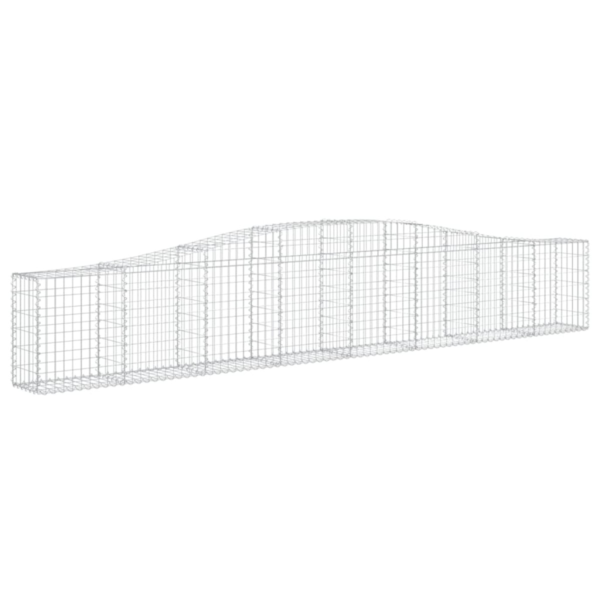 vidaXL Συρματοκιβώτια Τοξωτά 10 τεμ. 400x30x60/80 εκ. Γαλβαν. Ατσάλι