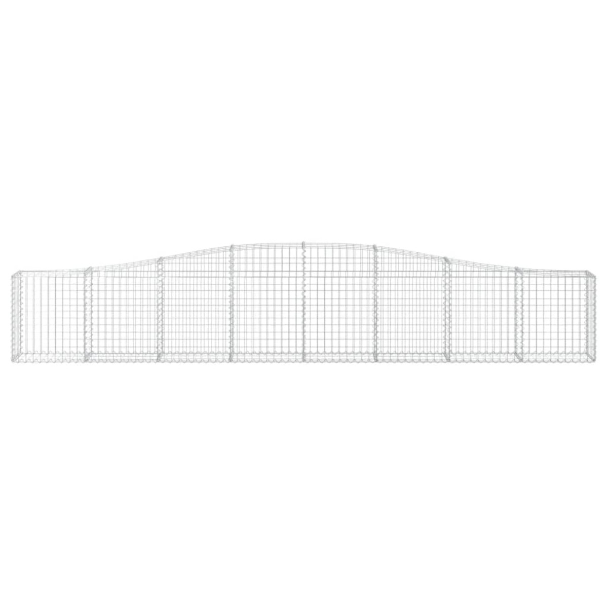 vidaXL Συρματοκιβώτια Τοξωτά 15 τεμ. 400x30x60/80 εκ. Γαλβαν. Ατσάλι