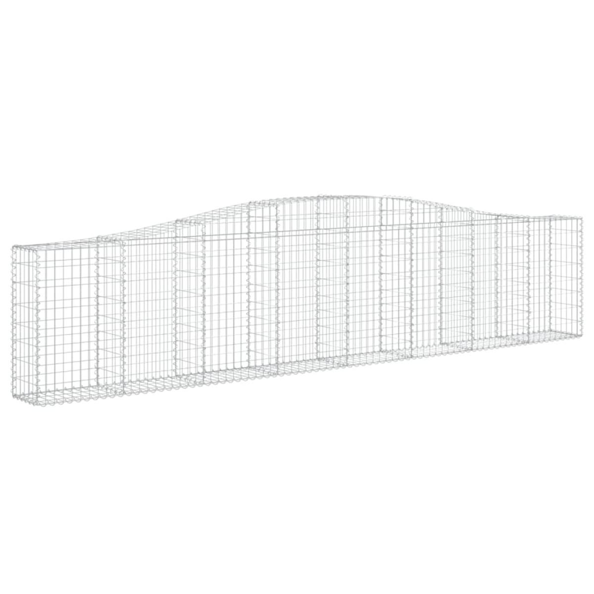 vidaXL Συρματοκιβώτια Τοξωτά 2 τεμ. 400x30x80/100 εκ. Γαλβαν. Ατσάλι