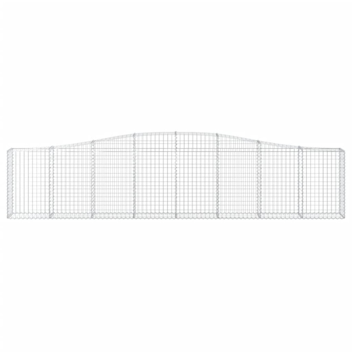vidaXL Συρματοκιβώτια Τοξωτά 5 τεμ. 400x30x80/100 εκ. Γαλβαν. Ατσάλι