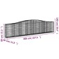 vidaXL Συρματοκιβώτια Τοξωτά 7 τεμ. 400x30x80/100 εκ. Γαλβαν. Ατσάλι