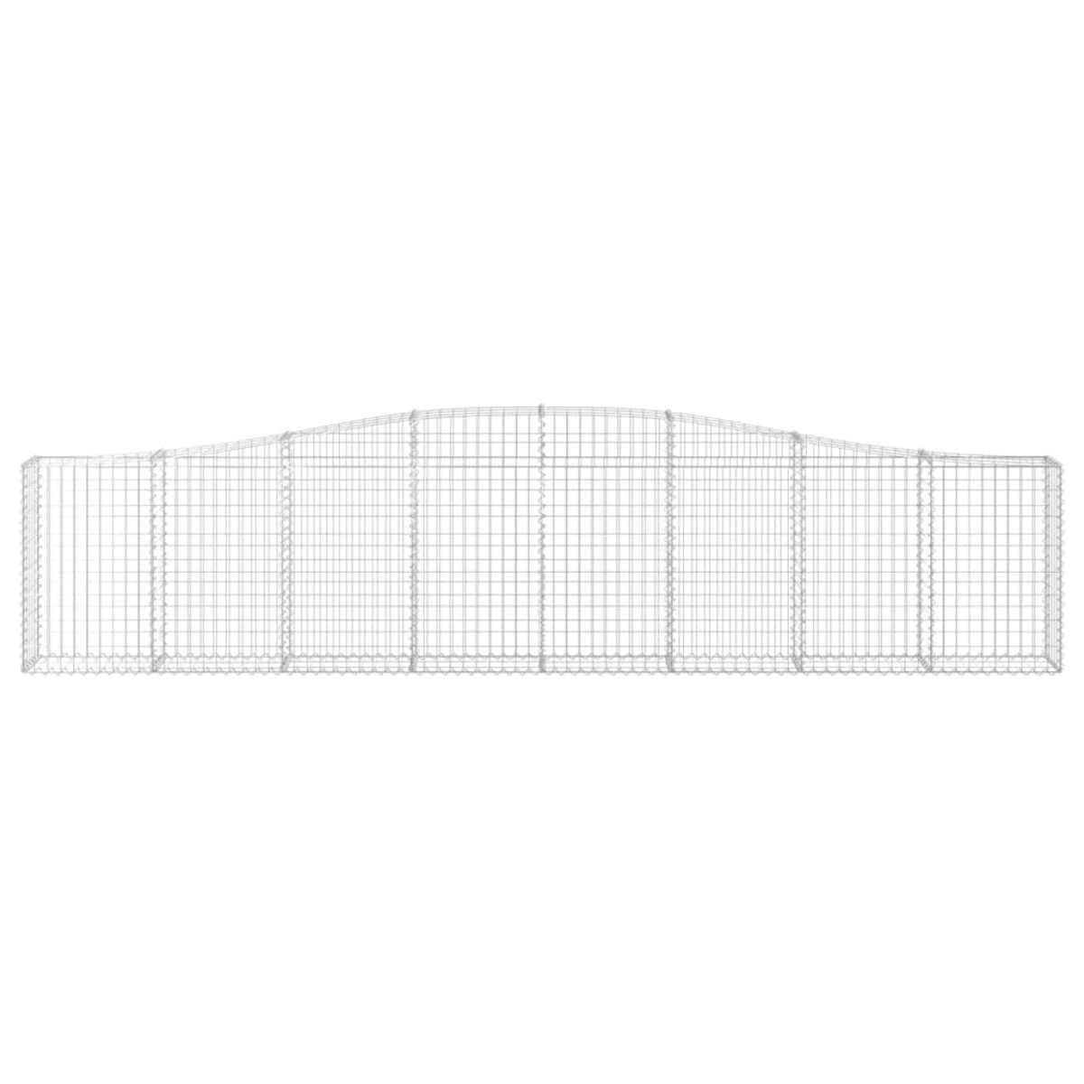 vidaXL Συρματοκιβώτια Τοξωτά 8 τεμ. 400x30x80/100 εκ. Γαλβαν. Ατσάλι