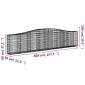 vidaXL Συρματοκιβώτια Τοξωτά 8 τεμ. 400x30x80/100 εκ. Γαλβαν. Ατσάλι