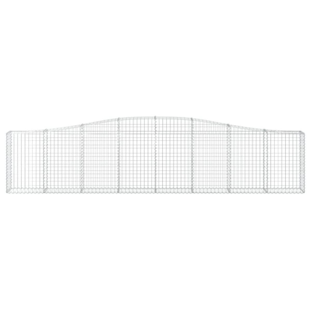 vidaXL Συρματοκιβώτια Τοξωτά 10 τεμ. 400x30x80/100 εκ. Γαλβαν. Ατσάλι