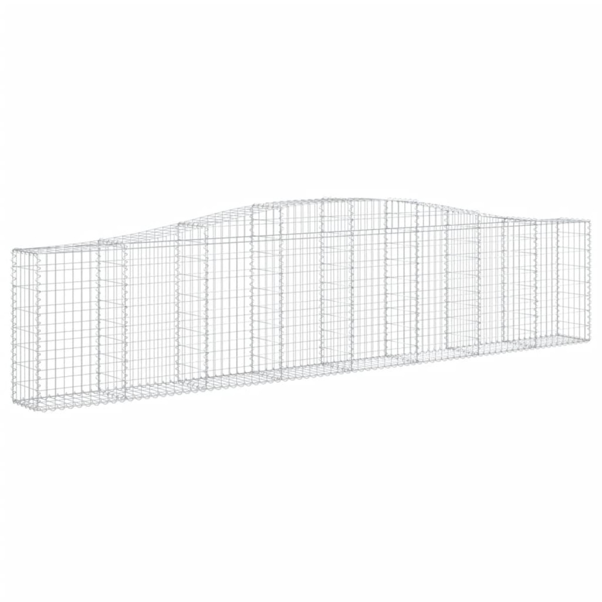 vidaXL Συρματοκιβώτια Τοξωτά 15 τεμ. 400x30x80/100 εκ. Γαλβαν. Ατσάλι