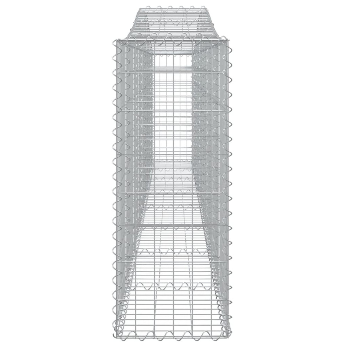 vidaXL Συρματοκιβώτια Τοξωτά 15 τεμ. 400x30x80/100 εκ. Γαλβαν. Ατσάλι
