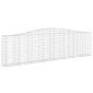 vidaXL Συρματοκιβώτια Τοξωτά 2 τεμ. 400x30x100/120 εκ. Γαλβαν. Ατσάλι