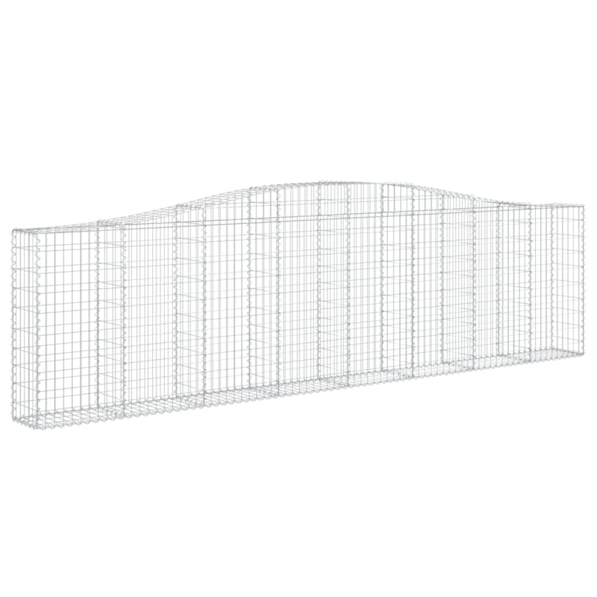 vidaXL Συρματοκιβώτια Τοξωτά 4 τεμ. 400x30x100/120 εκ. Γαλβαν. Ατσάλι