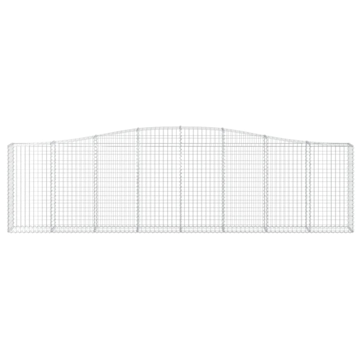 vidaXL Συρματοκιβώτια Τοξωτά 4 τεμ. 400x30x100/120 εκ. Γαλβαν. Ατσάλι
