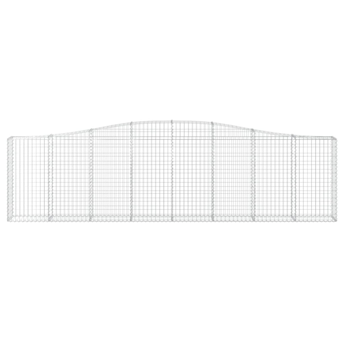 vidaXL Συρματοκιβώτια Τοξωτά 6 τεμ. 400x30x100/120 εκ. Γαλβαν. Ατσάλι