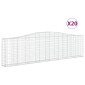 vidaXL Συρματοκιβώτια Τοξωτά 20 τεμ. 400x30x100/120 εκ. Γαλβαν. Ατσάλι