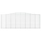 vidaXL Συρματοκιβώτια Τοξωτά 2 τεμ. 400x30x140/160 εκ. Γαλβαν. Ατσάλι