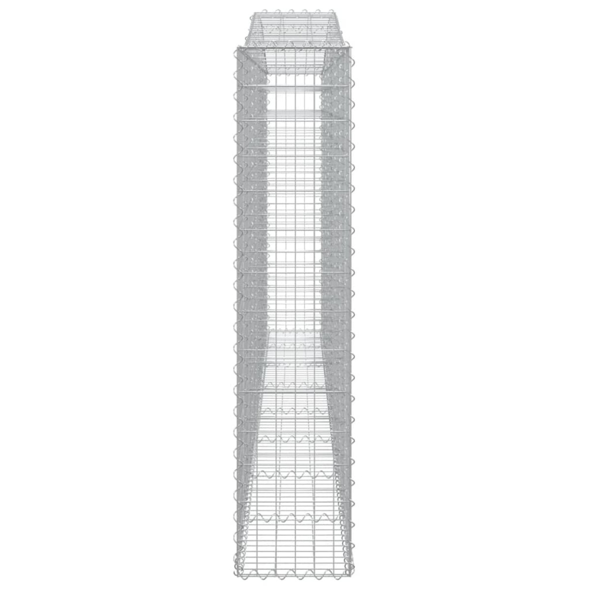 vidaXL Συρματοκιβώτια Τοξωτά 2 τεμ. 400x30x140/160 εκ. Γαλβαν. Ατσάλι