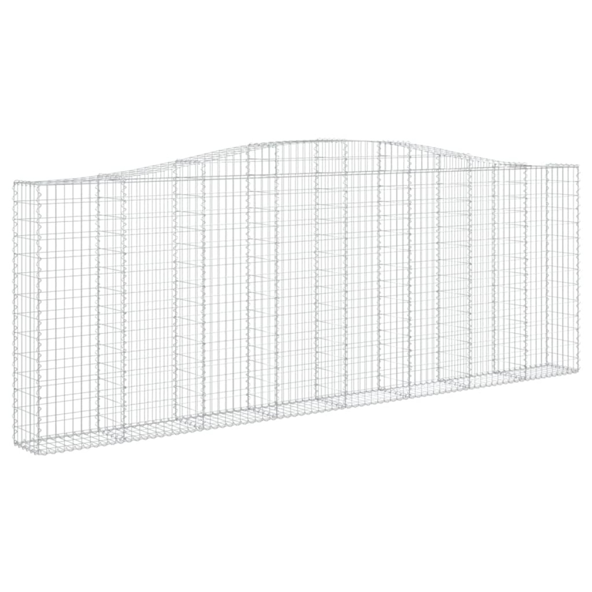 vidaXL Συρματοκιβώτια Τοξωτά 3 τεμ. 400x30x140/160 εκ. Γαλβαν. Ατσάλι