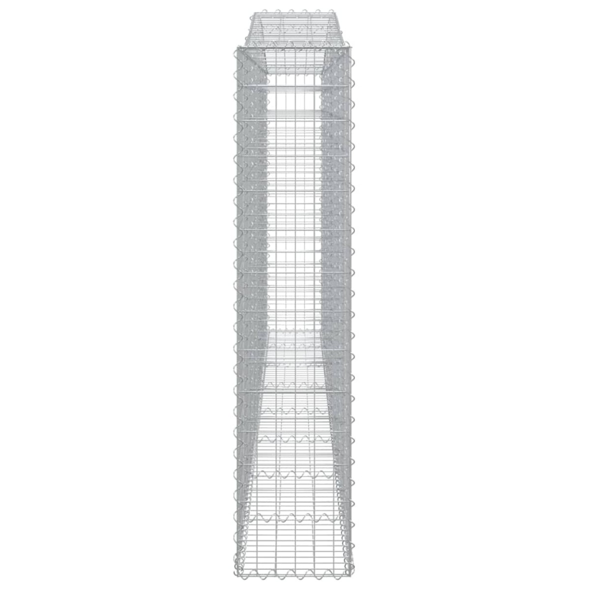 vidaXL Συρματοκιβώτια Τοξωτά 4 τεμ. 400x30x140/160 εκ. Γαλβαν. Ατσάλι