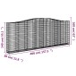 vidaXL Συρματοκιβώτια Τοξωτά 5 τεμ. 400x30x140/160 εκ. Γαλβαν. Ατσάλι